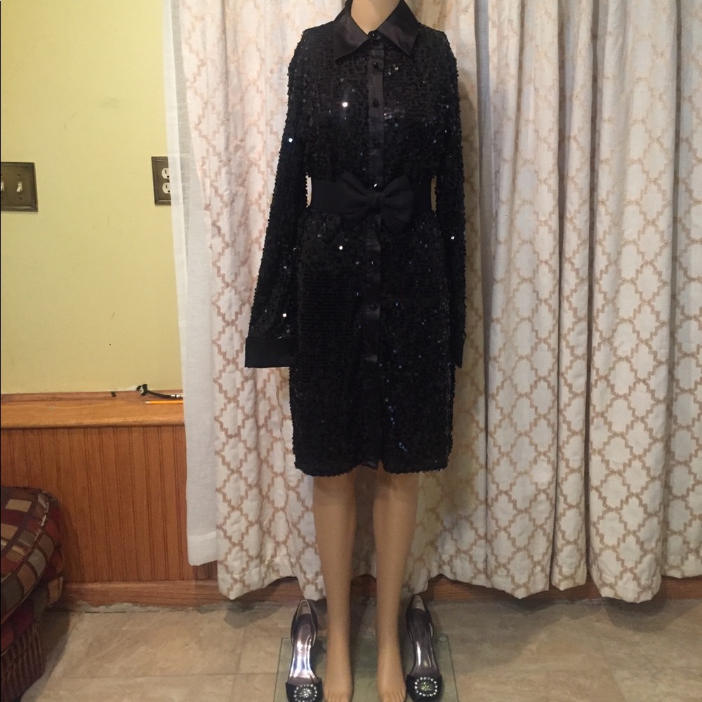 Sequin Shirt dress